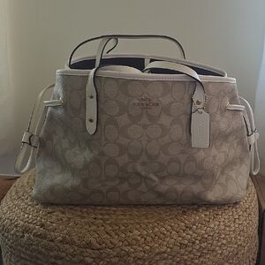 Coach Beige and Cream Tote Bag